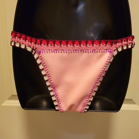 Pink MultiColored Bikini Bottom - Picture 3 of 6